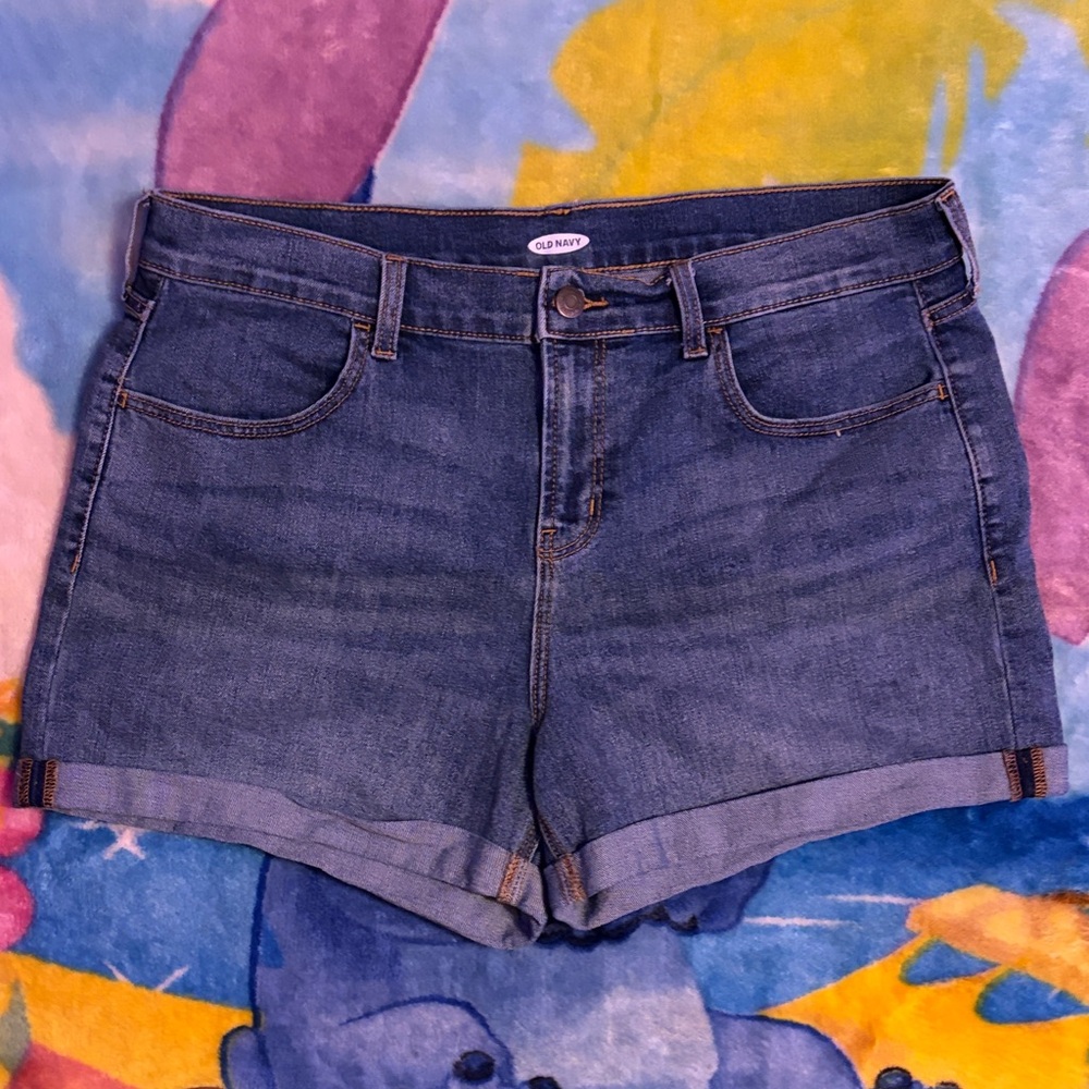 Old Navy Blue Denim Rolled-Hem Women's Shorts